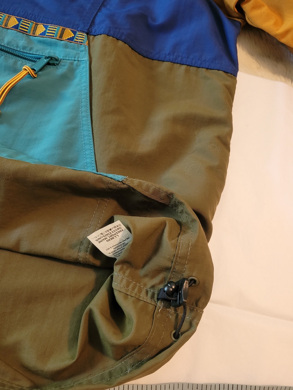L.L. Bean Olive, Blue & Teal Colorblock Jogger Jacket - Picture 10 of 15